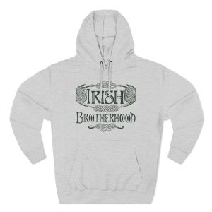 Irish Brotherhood Fleece Hoodie, Cozy Sweatshirt for St. Patrick's Day, Gift for Men, Men's Pullover Hoodie, Casual Wear, Winter Fashion